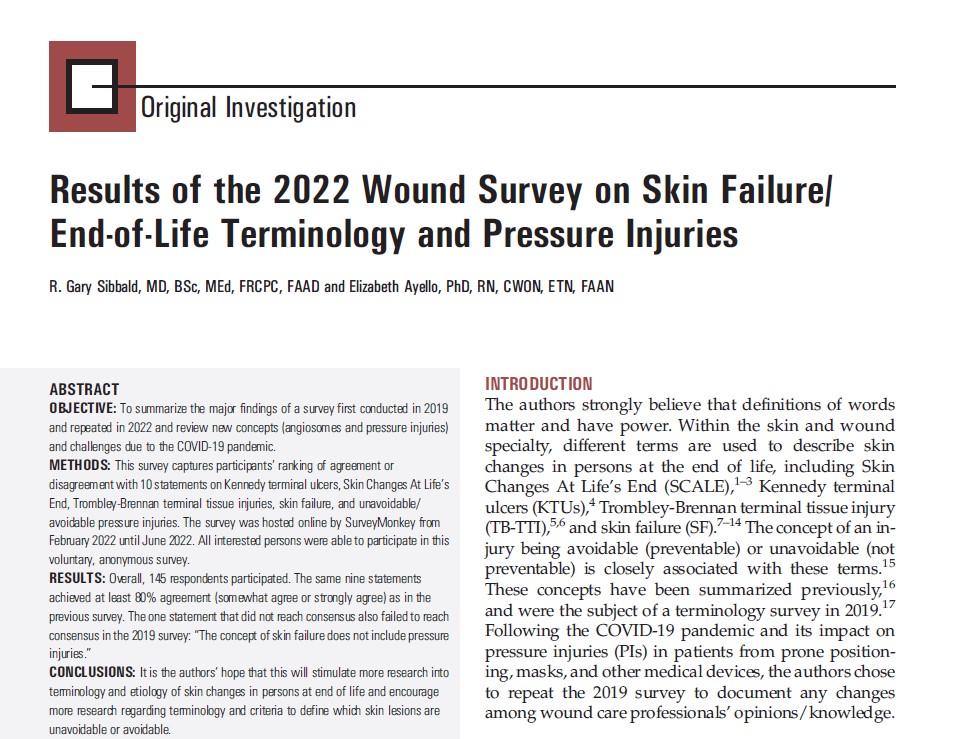 aswcjournal's tweet photo. Did you fill out the 2022 wound survey on #SkinFailure,
#EndofLife terminology and #PressureInjuries? Check out the complete survey results here: https://t.co/eJo2pLCsqu https://t.co/DHMkTXzUHB