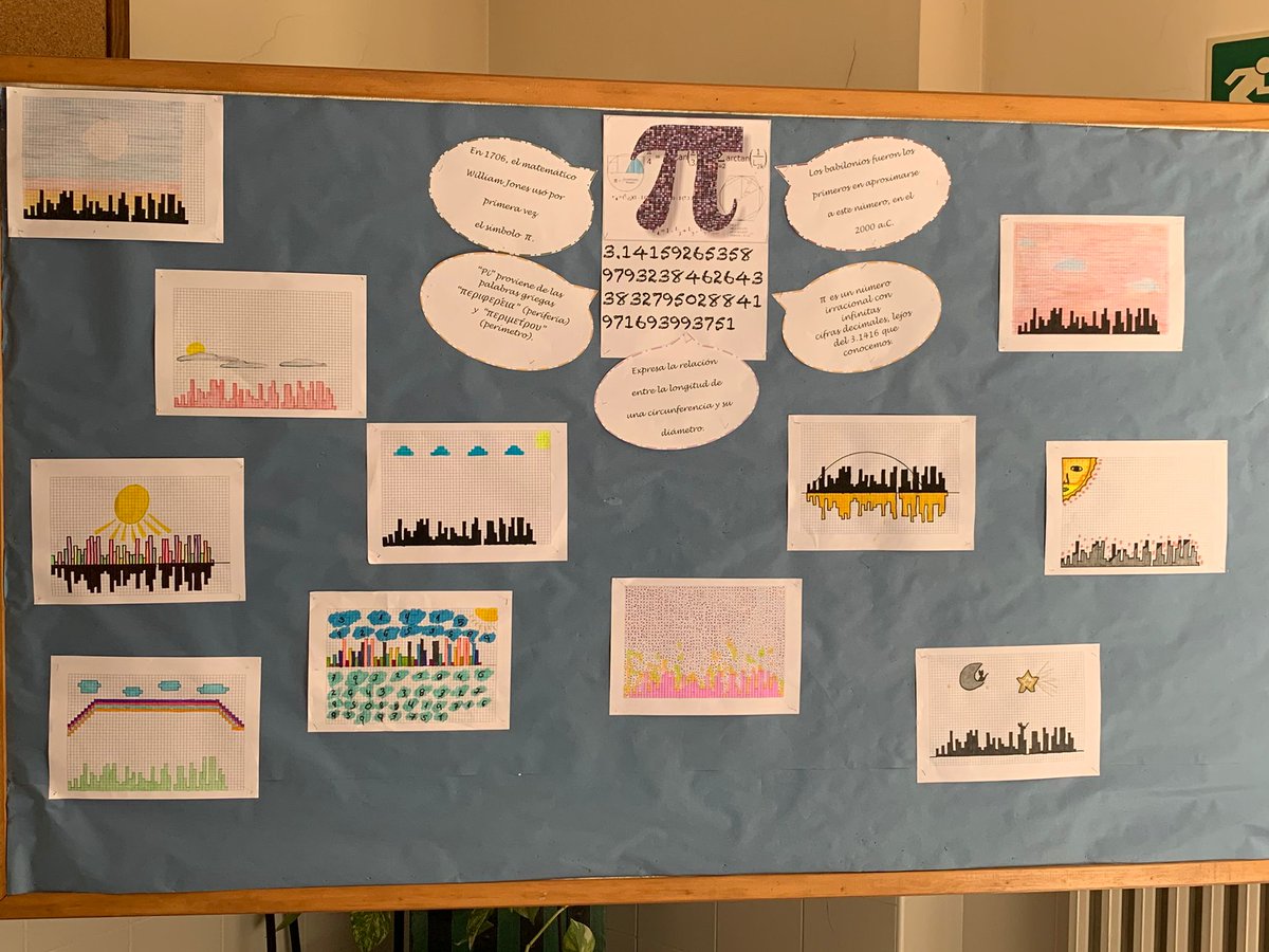 ciamariavigo's tweet photo. Hoy, 14/03 hemos celebrado en 1º ESO el #DiadelNumeroPi, con un “skyline” de los 50 primeros dígitos #matemáticas #números https://t.co/7Pl0t23jqF