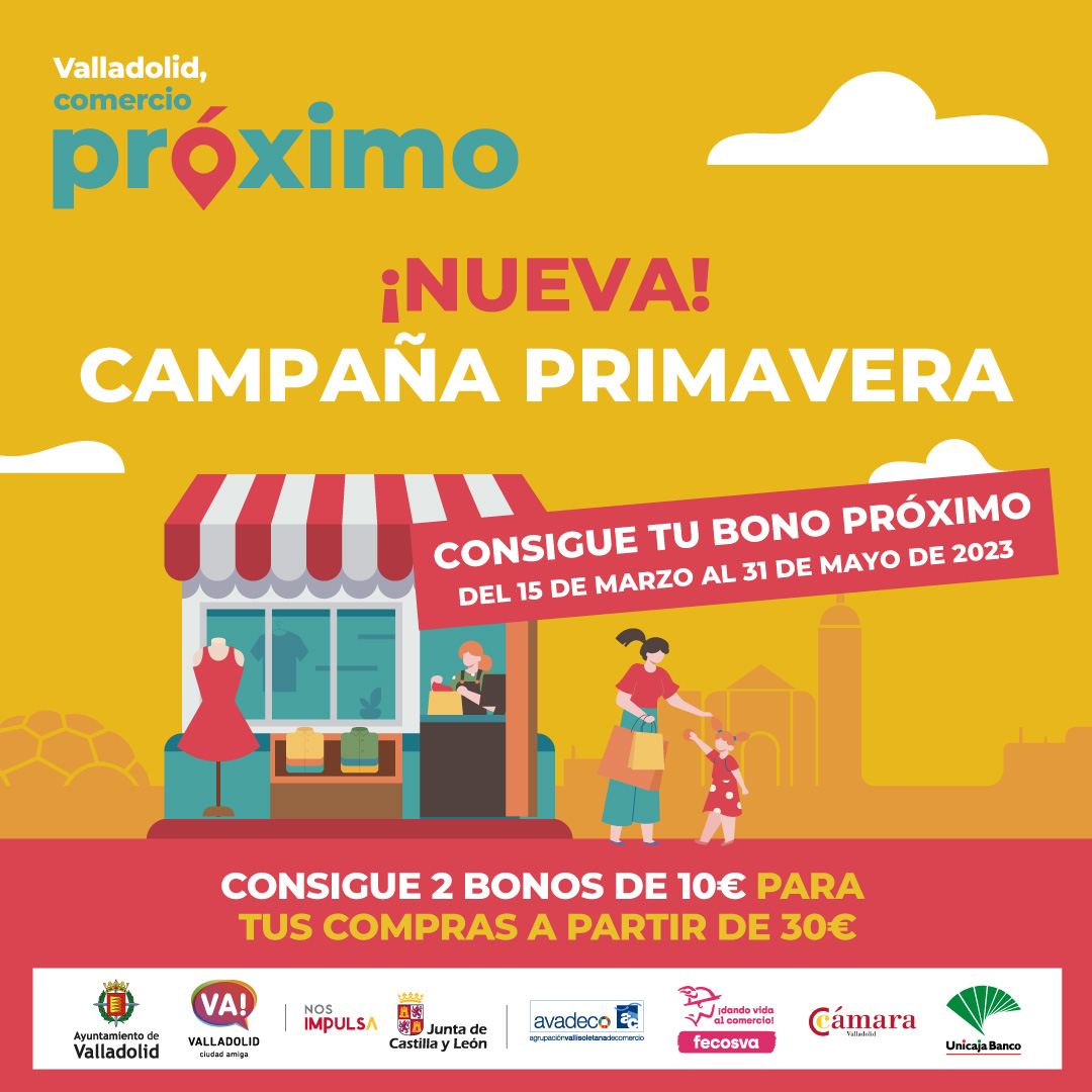 FECOSVA's tweet photo. 🌺🌸🌼 Vuelve la campaña de #Bonos de #Primavera #valladolidcomercioproximo. Se podrán descargar cada miércoles entre el 15 de Marzo y el 31 de Mayo.
Todos los detalles y descarga de bonos aquí 👉 https://t.co/3w3g22efua
🛍️ Estrena nueva temporada de Primavera con descuento 🎉 https://t.co/S9PSLeUNxE