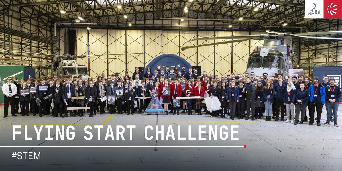 Leonardo_UK's tweet photo. Last week, a team of #STEM ambassadors from our #Yeovil site hosted the regional final of this year's Flying Start Challenge at @RNASYeovilton. 

More than 120 students from 11 local schools gathered to compete in the challenges - we're looking forward to the Grand Final in May! https://t.co/8HJOa7QfCG