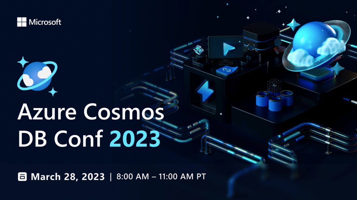Save the date! #AzureCosmosDBConf is coming soon! 

📅 March 28 | 8:00 AM to 11:00 AM PT

👉 Register Now: msft.it/60115IdQx