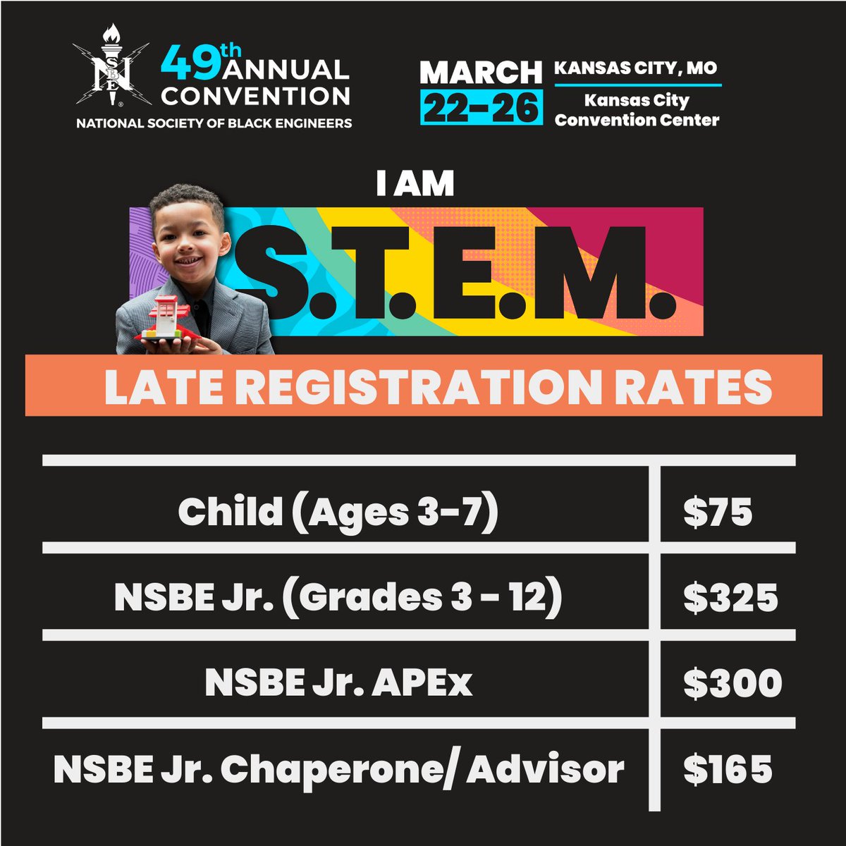 NSBE's tweet photo. Only 8 days left until Annual Convention! Late registration rates are available. Register today!
The link is in the bio!
#NSBE #NSBE49 #NSBECONVENTION #IAMSTEM #SucceedProfessionally #TechtheFuture #EngagetheNextGeneration #ManageWellness #STEM #BlackEngineers #r5nsbe https://t.co/t7tUn3CbA1