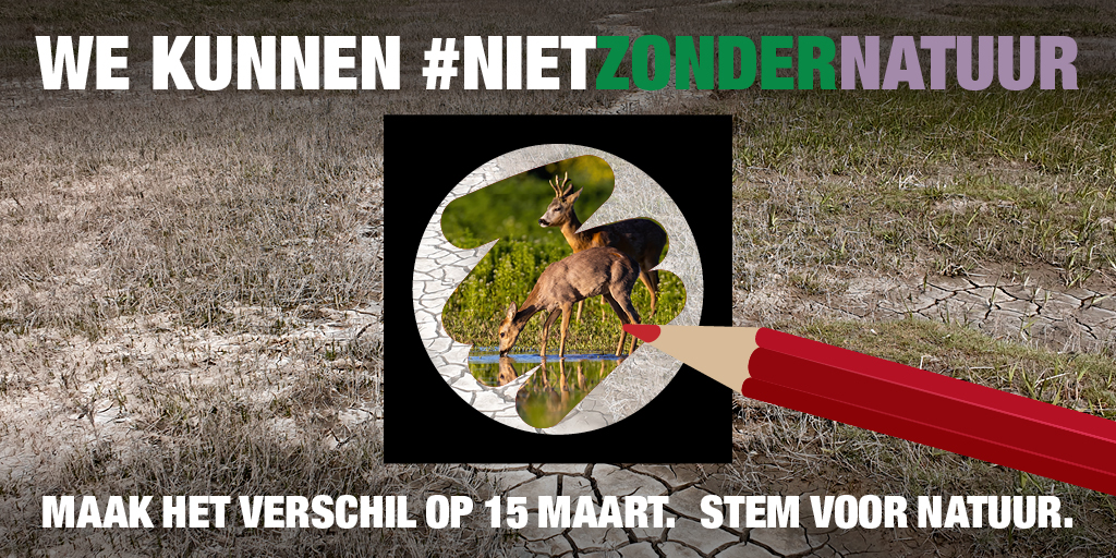 Op 15 maart, morgen, heeft de natuur jou nodig! Namens 90 organisaties en miljoenen Nederlanders roepen we daarom op: stem vóór de natuur en deel dit bericht massaal. #nietzondernatuur #ikstemnatuurlijk #stemvoornatuur #ps2023 #ws2023 Meer via: vogelbescherming.nl/actueel/berich…