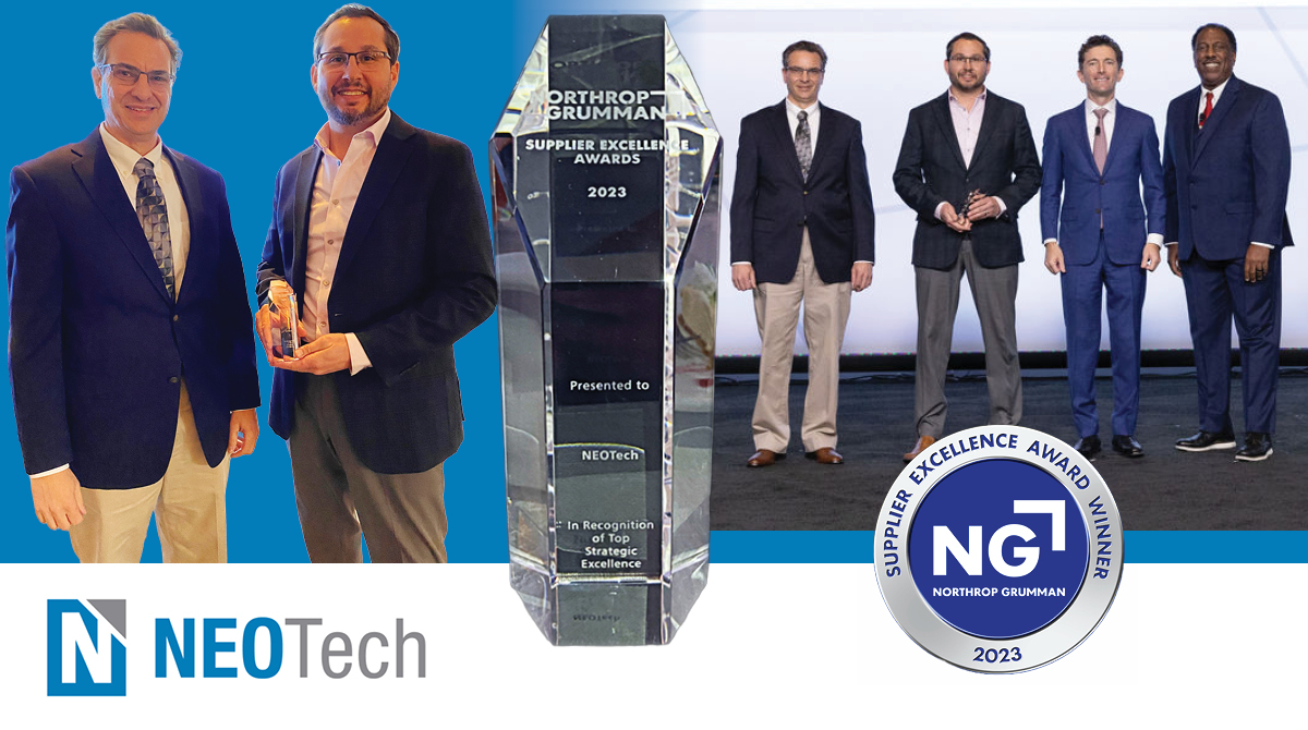 NEOSolves's tweet image. Members of our management team attending the award ceremony to accept the Strategic Excellence Award as part of Northrop Grumman’s Supplier Excellence Awards to recognize top supplier partners. Read the following press release to learn more: bit.ly/3laZRNN