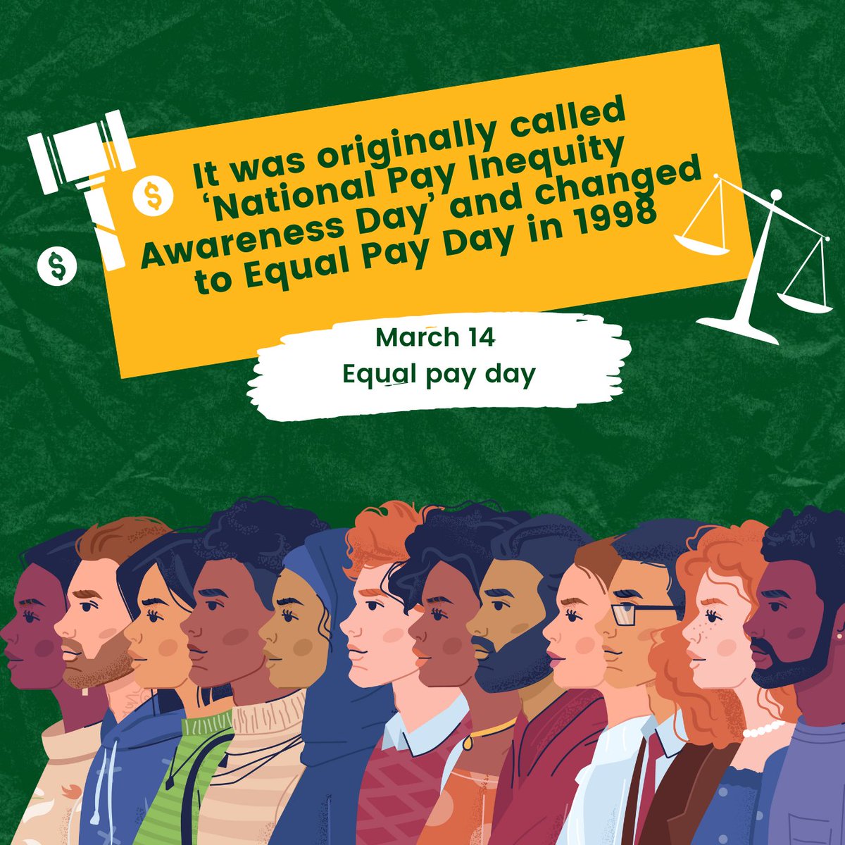 Today March 14, is Equal Pay Day. You can check out the United States Census Bureau ( lnkd.in/gb7gP7HY 

#diversityequityandinclusion #EqualPayDay #statistics