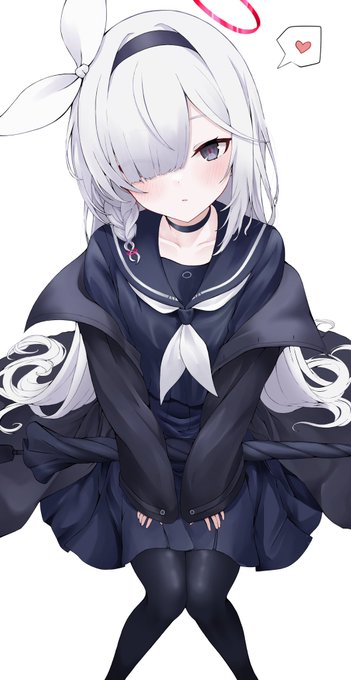 「bow hairband grey hair」 illustration images(Latest)