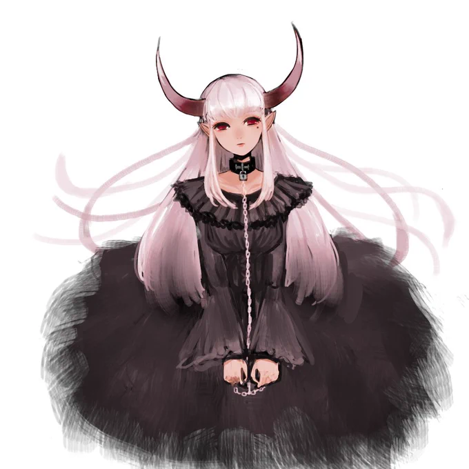 #ホワイトデーは銀髪白髪を愛でる日 だった立ち絵とか描いてるオリジナルPCで銀髪白髪あんまりいなかった 