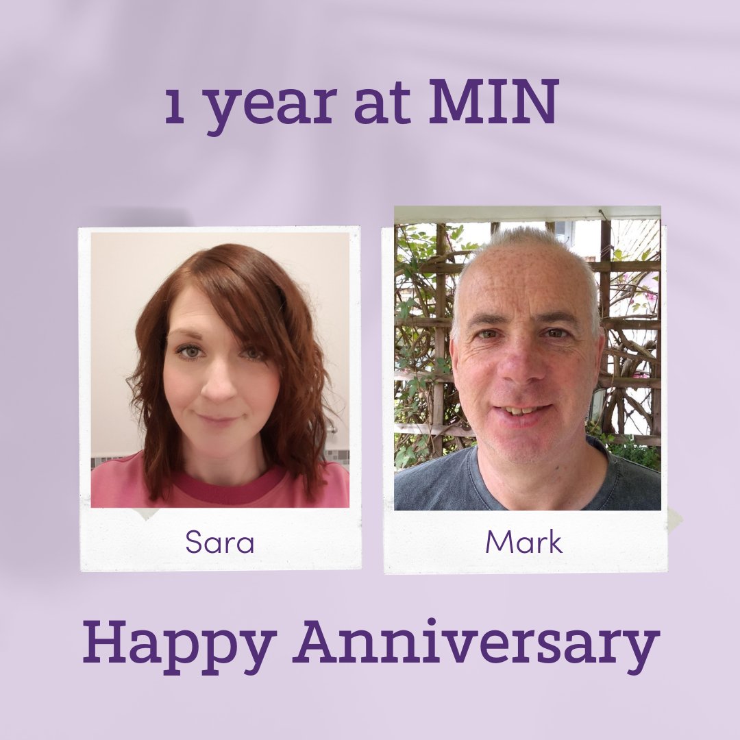 Happy 1 year anniversary to Mark and Sara.

Thank you both for you hard work and commitment over the past year.

#ThankYou #Appreciation #SharetheMINlove #Support #Confrontcoercivecontrol #DomesticViolenceAwareness💜 #DomesticViolenceAdvocate #SheffieldCharity #NonProfit