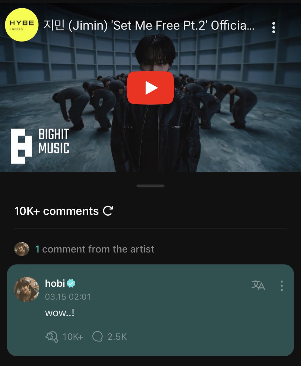 btsinthemoment's tweet photo. weverse : jimin set me free pt.2 official teaser 

comment 
🐿️ wow..! https://t.co/y9pHNX3oQX
