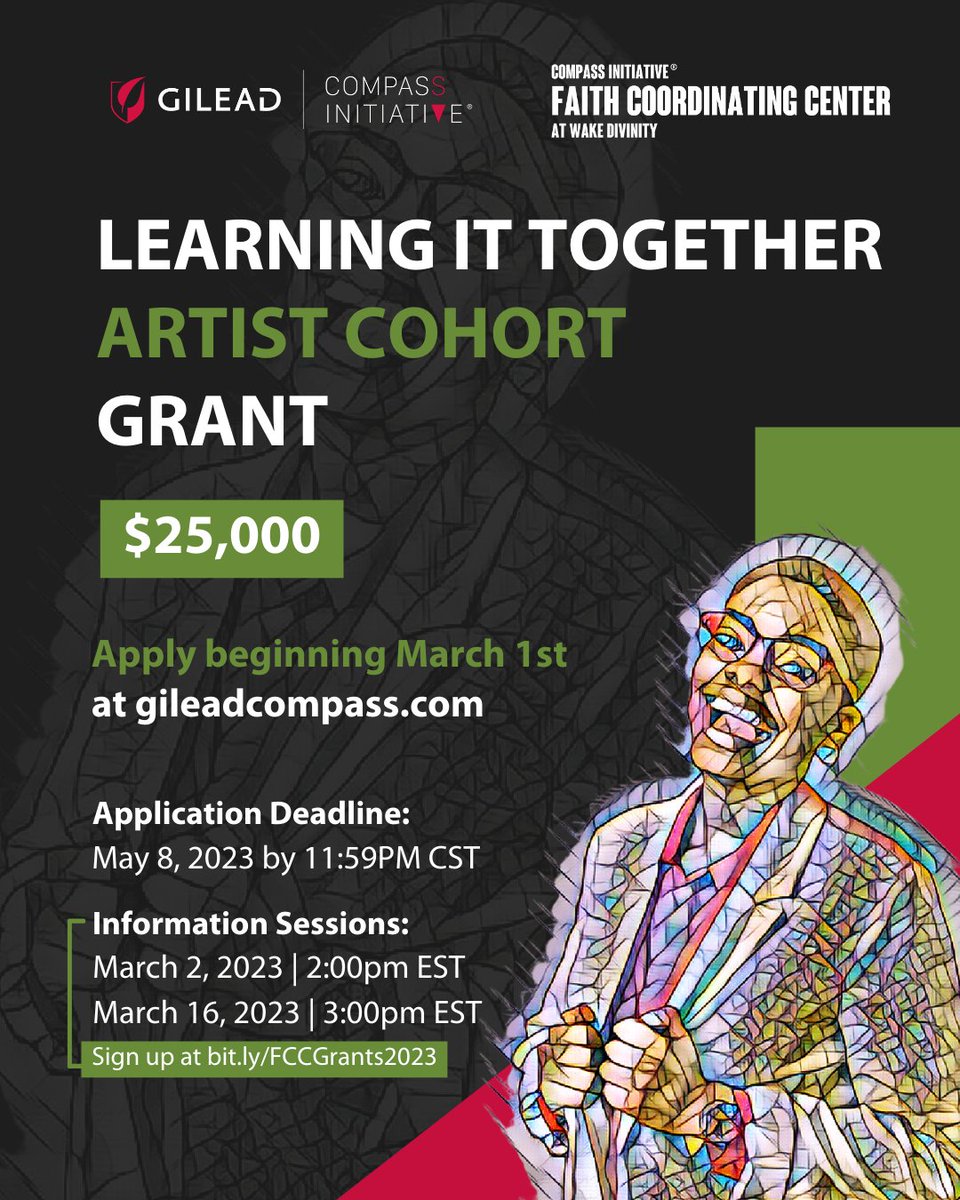 BeOurCOMPASS's tweet photo. ๐จ Attention artists! Create arts projects to reduce #HIV stigma & centered around #faith. LIT Artists Cohort Grant funds up to $25K for non-profits/fiscally sponsored artists and $40K for Artists-in-Residence. Apply now: https://t.co/jlXhbk4pxv #BeOurCOMPASS #Grants #StopStigma https://t.co/5NVKT2bpfX