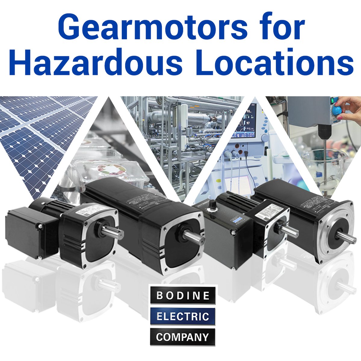 BodineElectric's tweet image. #Gearmotors for #HazardousLocations are designed to minimize the risk of damage from fires or explosions. Bodine offer CID2 (IP-44), and C1D1 (IP-66) #ExProof gearmotors and motors. bodine-electric.com/gearmotors-for…
#BodineElectric #GearmotorMFG #AC #brushlessDC #C1D1 #C1D2 #gearmotor