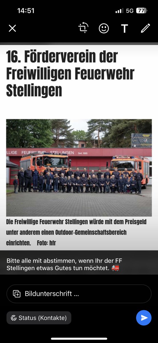 rautemike's tweet photo. Gerne für die FF-Stellingen abstimmen beim Mopo Stadtteilpreis #hamburg #stellingen #ehrenamt #feuerwehr #jugendfeuerwehr #minifeuerwehr #förderverein #freiwillige https://t.co/HghXRg7dx8 https://t.co/FiQeoEXpYl