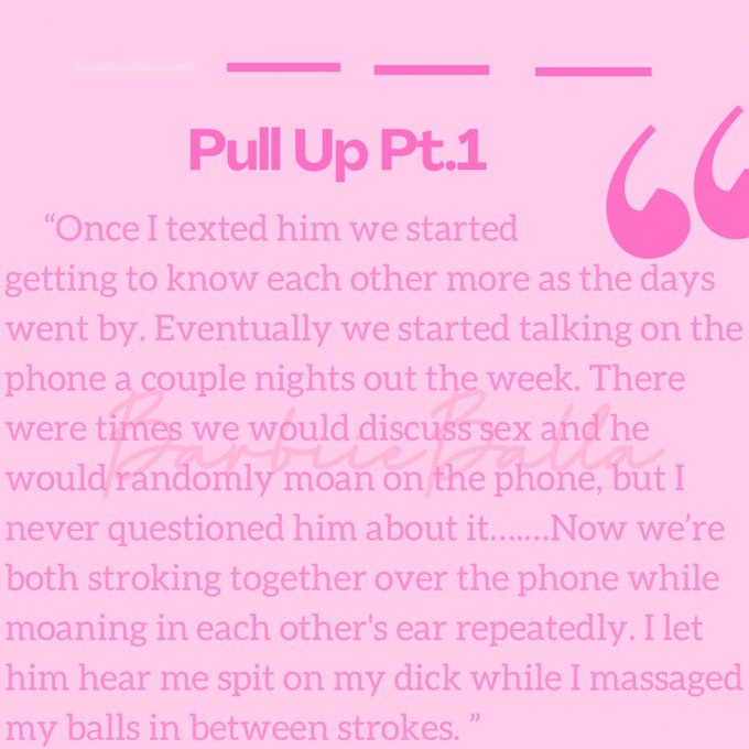 NEW EROTIC STORY                           &ldquo;Pull Up Pt.1&rdquo;   Click the link below for the full story https://t