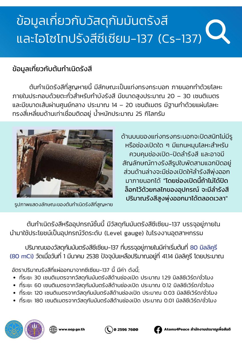สนง.ปรมาณูเพื่อสันติ tweet media