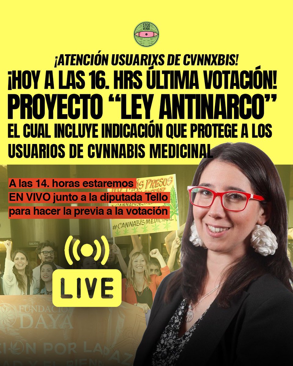 Hoy estaremos haciendo la previa a la votación junto a <a href="/AbogadaTello/">Carolina Tello Diputada D5</a>
