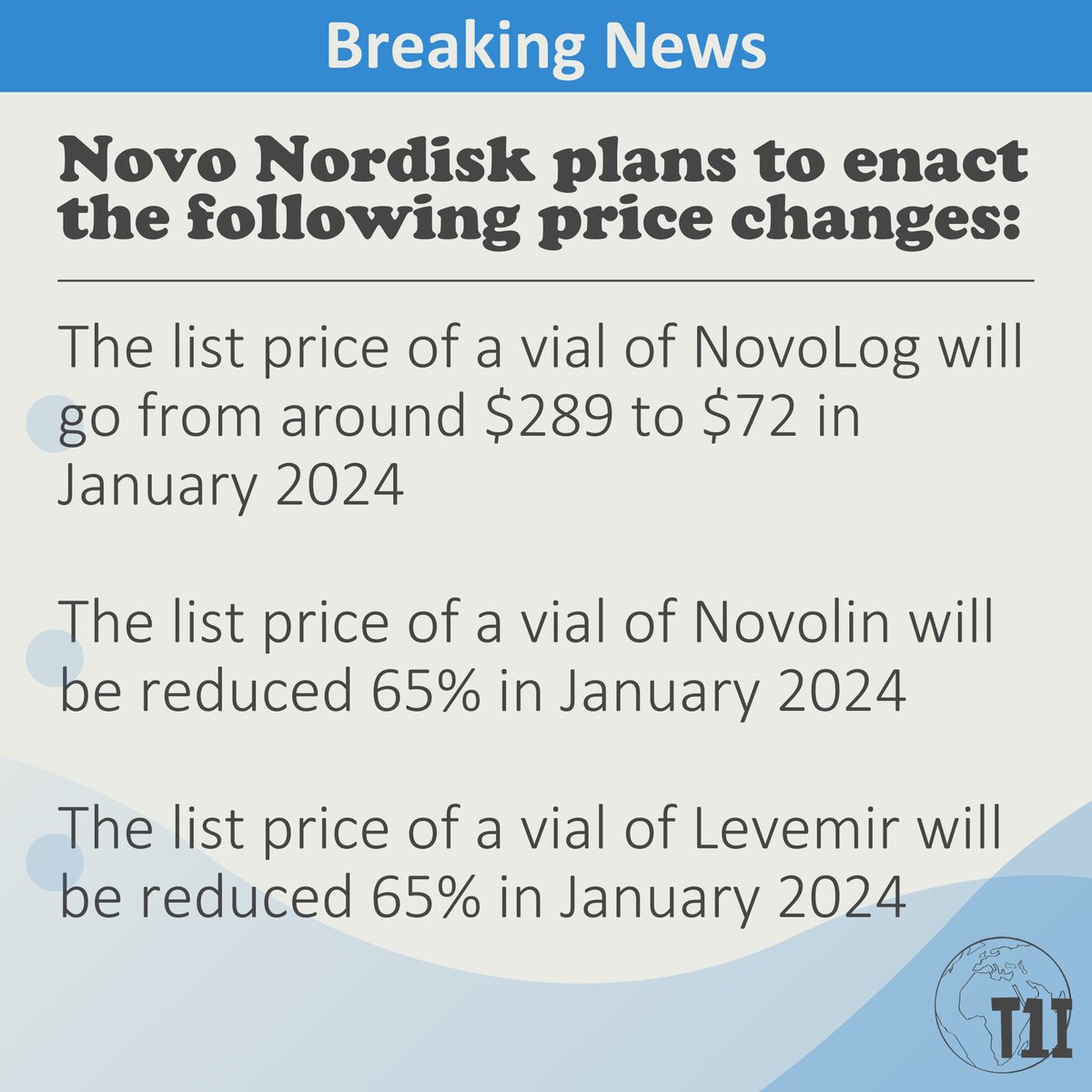 t1international's tweet photo. We will continue to advocate for all three insulin manufacturers - Eli Lilly, Novo Nordisk, and Sanofi - to lower the cost of ALL of their insulins to an affordable price, and to do so across the globe. Sign our petition online using the link: https://t.co/SEUfxEuWE4 https://t.co/P9S4ug8ZcH