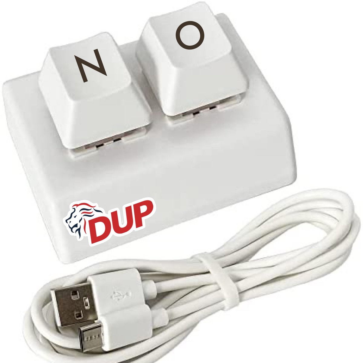 LloydLoyalist's tweet photo. Jeffrey Donaldson surprised Northern Ireland today with his response to the Windsor Framework. Comment below and guess what he said for your chance to win your very own standard issue DUP keyboard: https://t.co/s47l7KepBS