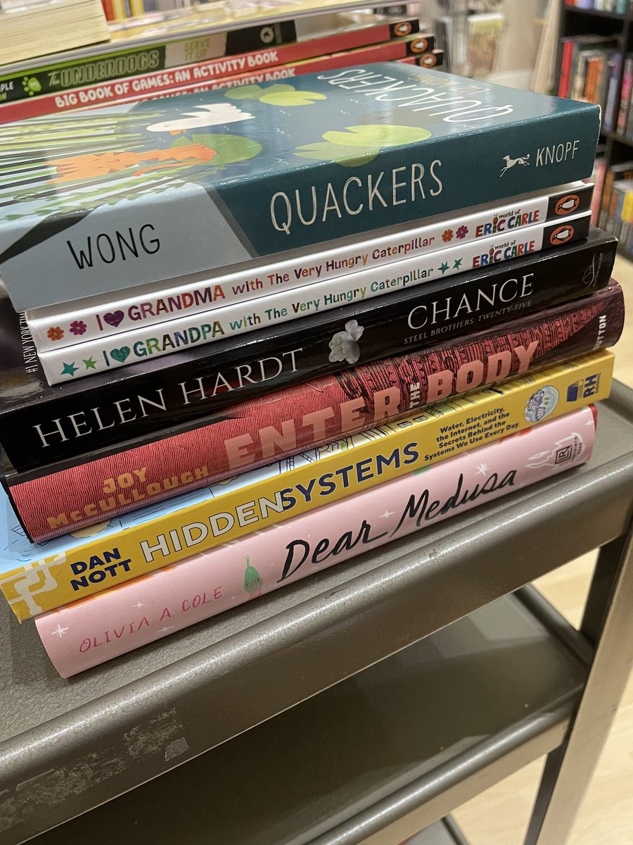 Some new releases and some new to us books. More to come. What are you adding to your #tbr #bookpile #newreleasetuesday #newbooks #thebookdragonshopstauntonva #indiebookstore #readmorebooks #shoplocal