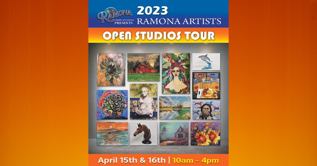 RamonaChamber's tweet photo. Presale tickets are available for the 2023 Ramona Open Studios Tour: only $12 each! 
 https://t.co/LgxHMSVONG https://t.co/MDwuywuacC