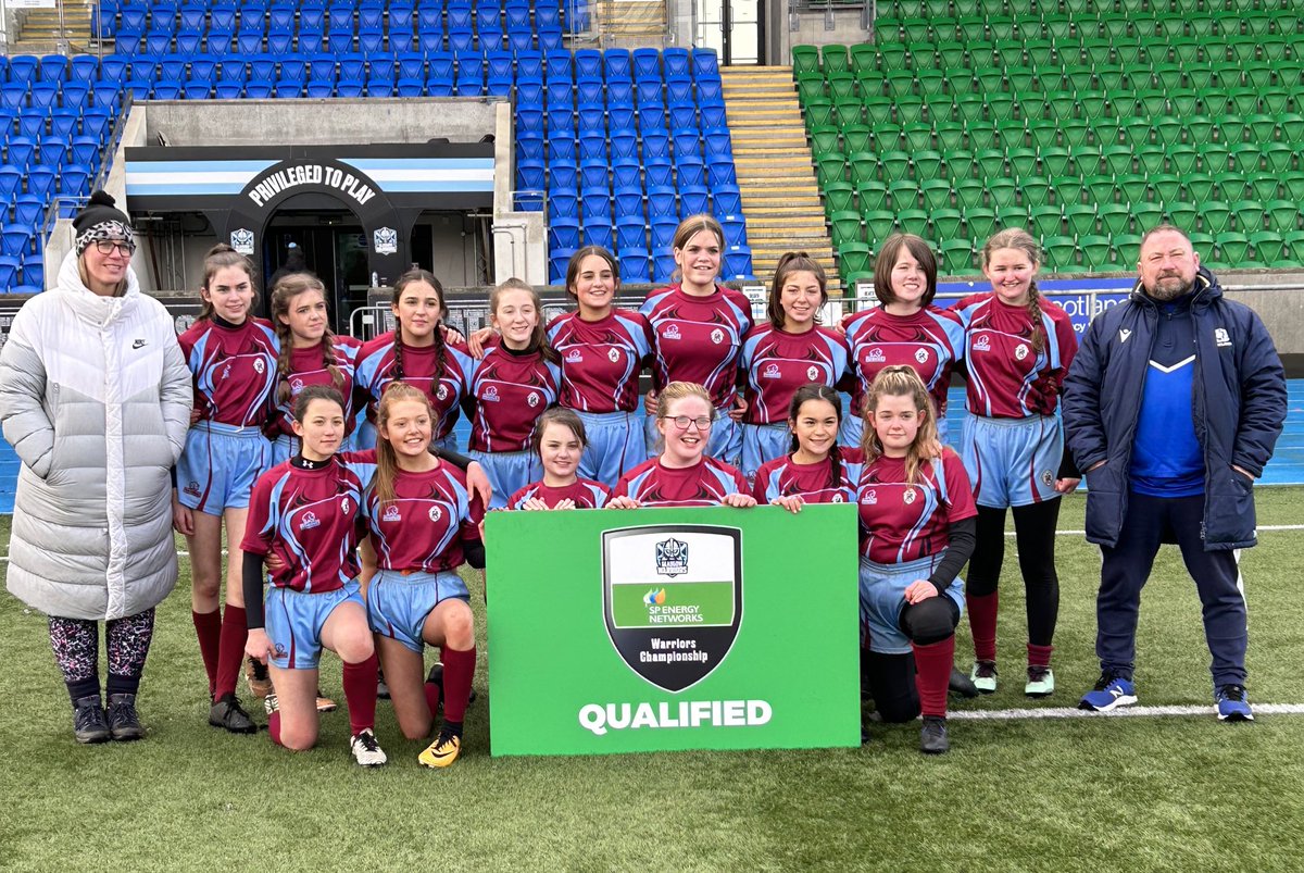 FHSPhysicalEd's tweet photo. Delighted to announce @FalkirkHigh were the WINNERS of today’s Qualifying round of the @GlasgowWarriors 🏉 Tournament at Scotstoun Stadium &amp; will return to compete in the semi finals in April! 

A huge well done to EVERY player today, a massive TEAM effort! 👏🏼👏🏼👏🏼 #weareFHS 🎉🤩 https://t.co/89Qb8lr0gB