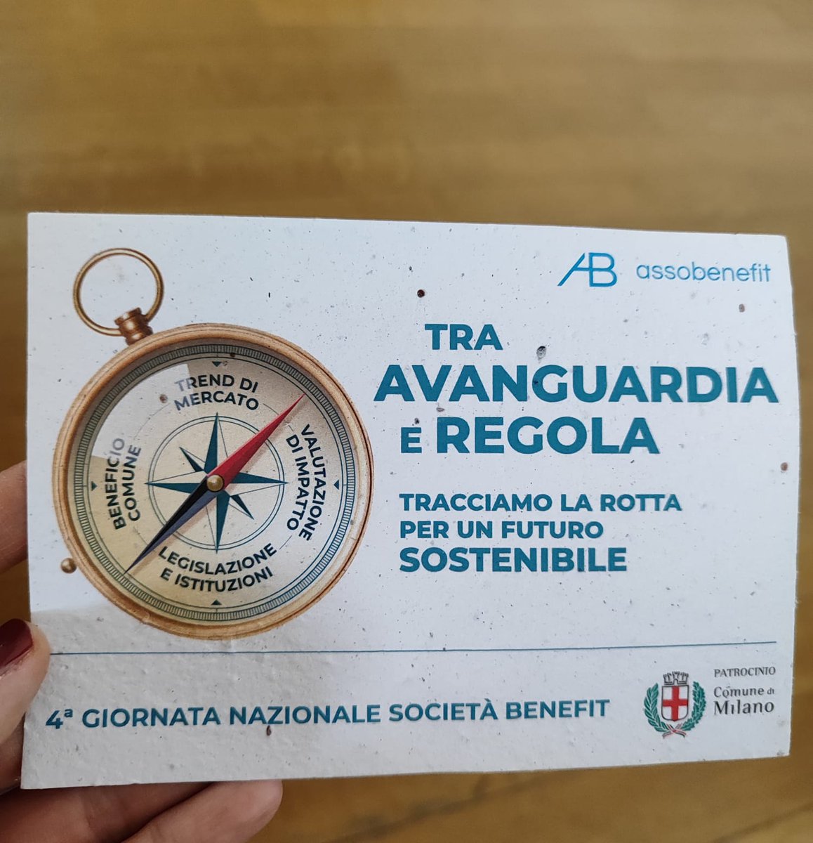 <a href="/Tiresia_Polimi/">TIRESIA</a> partecipa oggi a #Milano alla 4° Giornata Nazionale delle Società Benefit <a href="/assobenefit/">assobenefit</a>