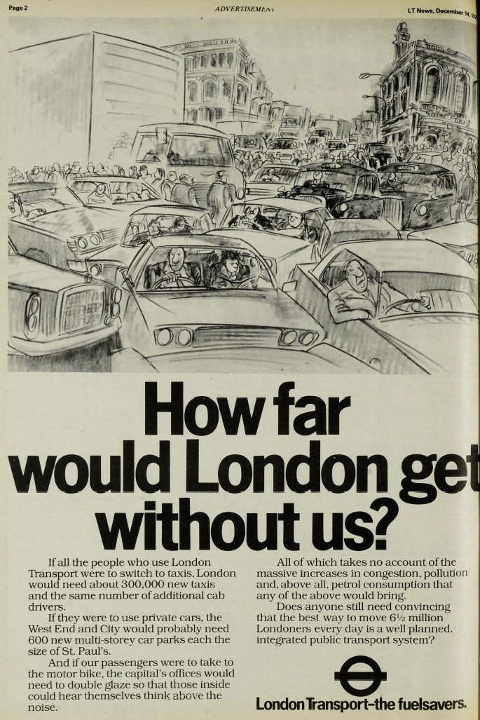 CLondoner92's tweet photo. #London Transport advertisement from 1979:
"How far would London get without us?" - London Transport - the fuelsavers https://t.co/S5HLkda4KV