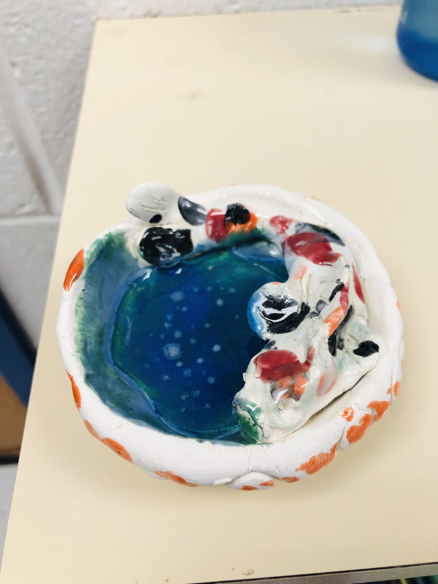 This second grader’s ceramic koi fish blows my mind #fcps1arts