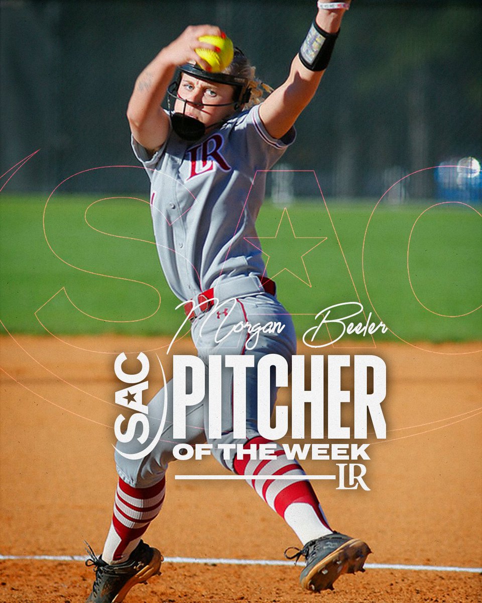 LRbears's tweet photo. Big week for Morgan Beeler earns her @SAC_Athletics Pitcher of the Week honors!

#GOBEARS | @LRSoftball https://t.co/SOgwqnohlT