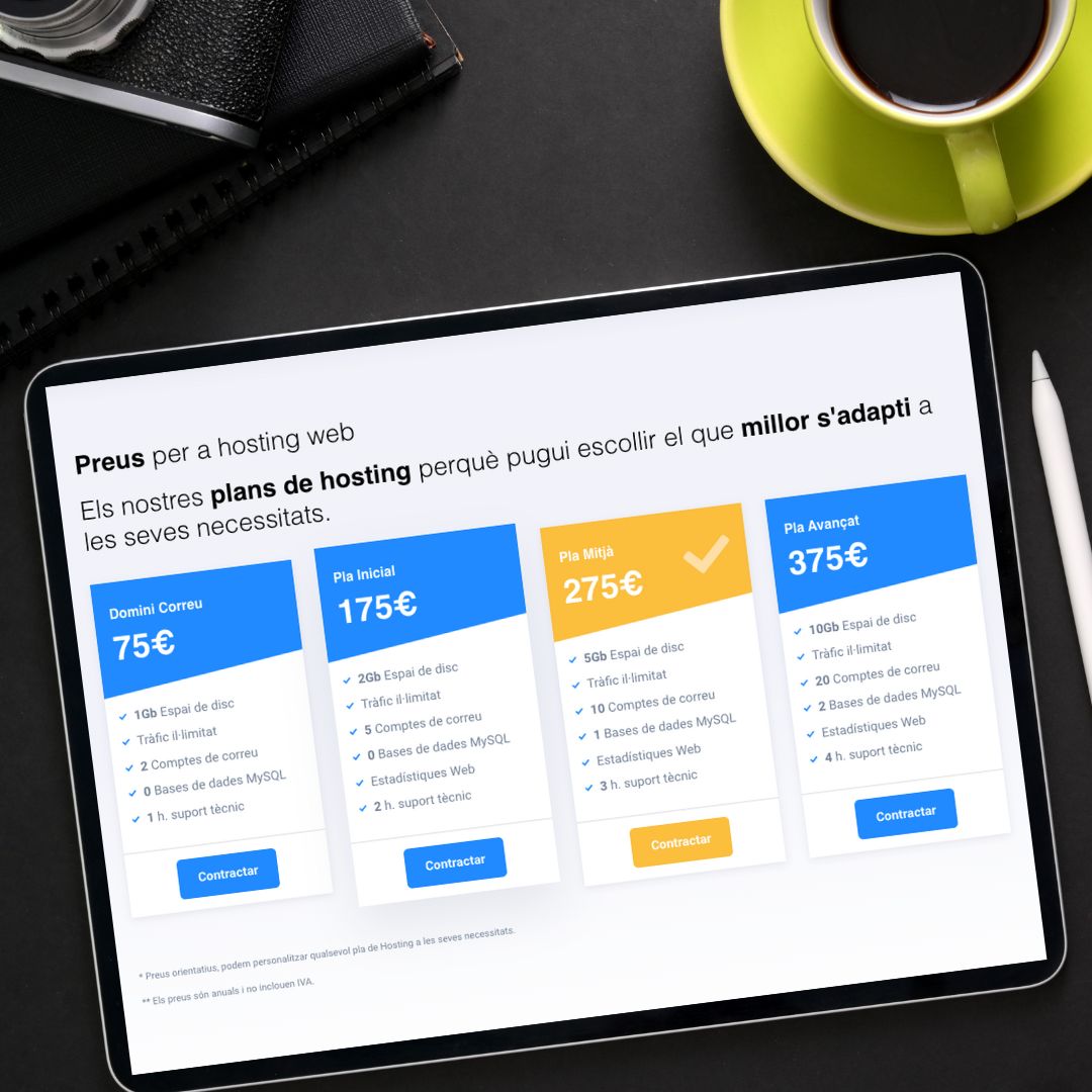 blaupixel's tweet photo. 🙌Us presentem els nostres plans de #hosting!
▪Domini i correu
▪Pla Inicial
▪Pla Mitjà
▪Pla Avançat

💻Escolliu el que millor s’adapti a les vostres necessitats👉https://t.co/qDaWGQOCk9

‼Recordeu que encara podeu demanar el #KitDigital, us ajudem a sol·licitar-lo! https://t.co/2VIjPB1eR4