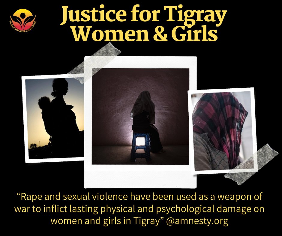 Using rape and sexual violence as tools of terror during the Tigray Genocide is an egregious violation of human rights. We stand with the survivors and demand accountability for the perpetrators of these heinous crimes. #JusticeForTigrayWomen #EndSexualViolence #Tigray