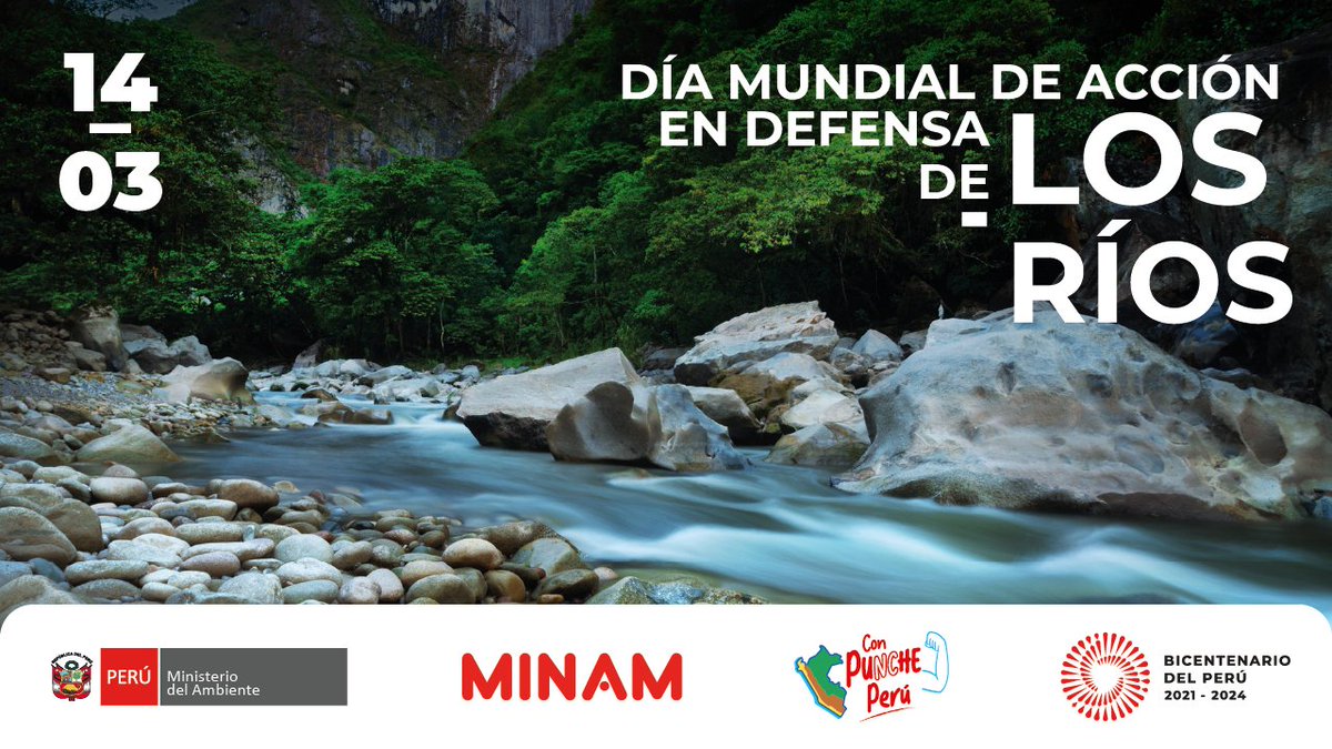 MinamPeru's tweet photo. 📢 Los ríos son fuente de una gran  biodiversidad y ofrecen beneficios ecosistémicos a la sociedad; por ello debemos protegerlos y cuidarlos, porque de su adecuada conservación dependerá el bienestar de las  futuras generaciones. https://t.co/FZ8pPy6SN8