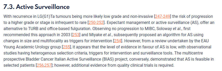 Thrilled that active surveillance for #BladderCancer has made it into #EAU23 Guidelines @Uroweb @paolo_gontero @MRoupret Watch out for data from @drtanws @IBCG_BladderCA @RobertoContieri @ValGraj @MDAndersonNews on this topic @SUO_YUO @AmerUrological @BladderCancerUS @UroOnc