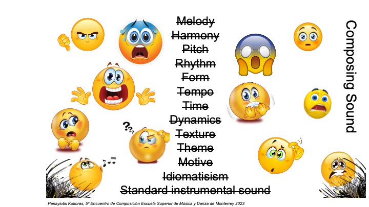 pkokoras's tweet photo. A slide from my presentation today at 5º Encuentro de Composición Escuela Superior de Música y Danza de Monterrey - La Superior ESMDM in Mexico. https://t.co/VpfGYM8NIV https://t.co/s5gEiq1BDY
