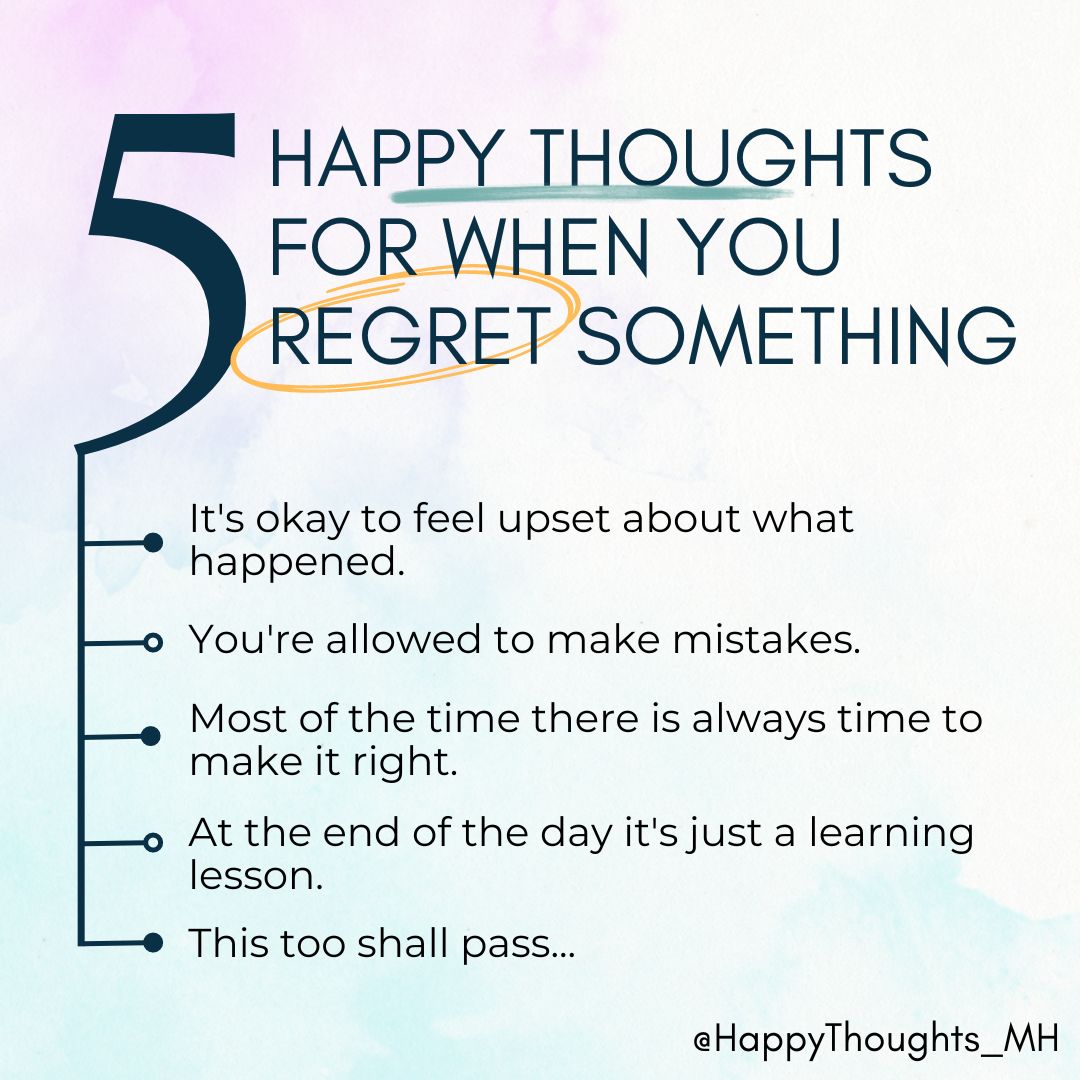 HappyThoughtsMH's tweet photo. You're a human being who is allowed to make mistakes.  How do you allow yourself to shake off the blues and move forward with positivity? 💪🌟 #regret #selfimprovement #mentalhealth #happythoughts😁 https://t.co/vbqg2MC64k