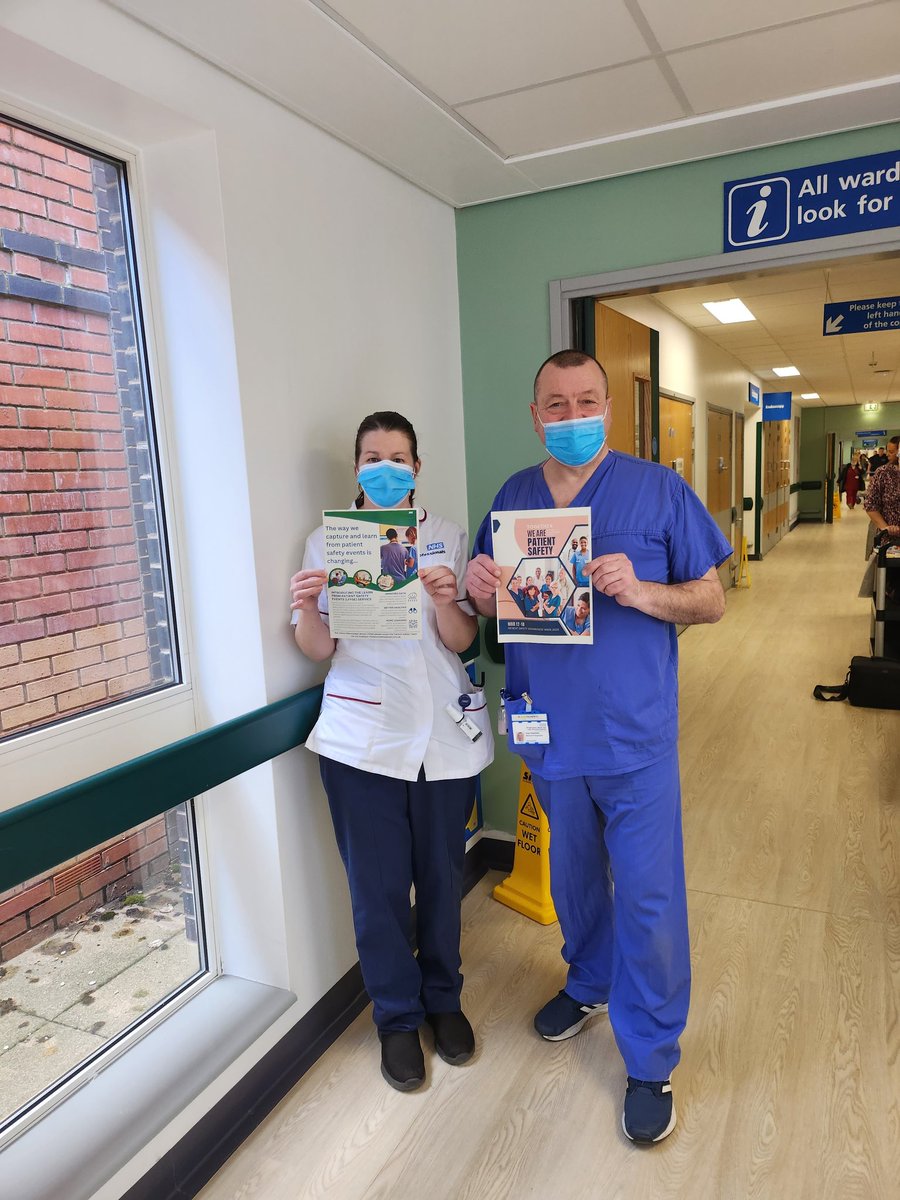 Patient Safety Week at WWL. Patient safety team spreading the word at Wigan today 
#patientsafetyweek 
#PSIRF
#LFPSE
#everyonesbusiness