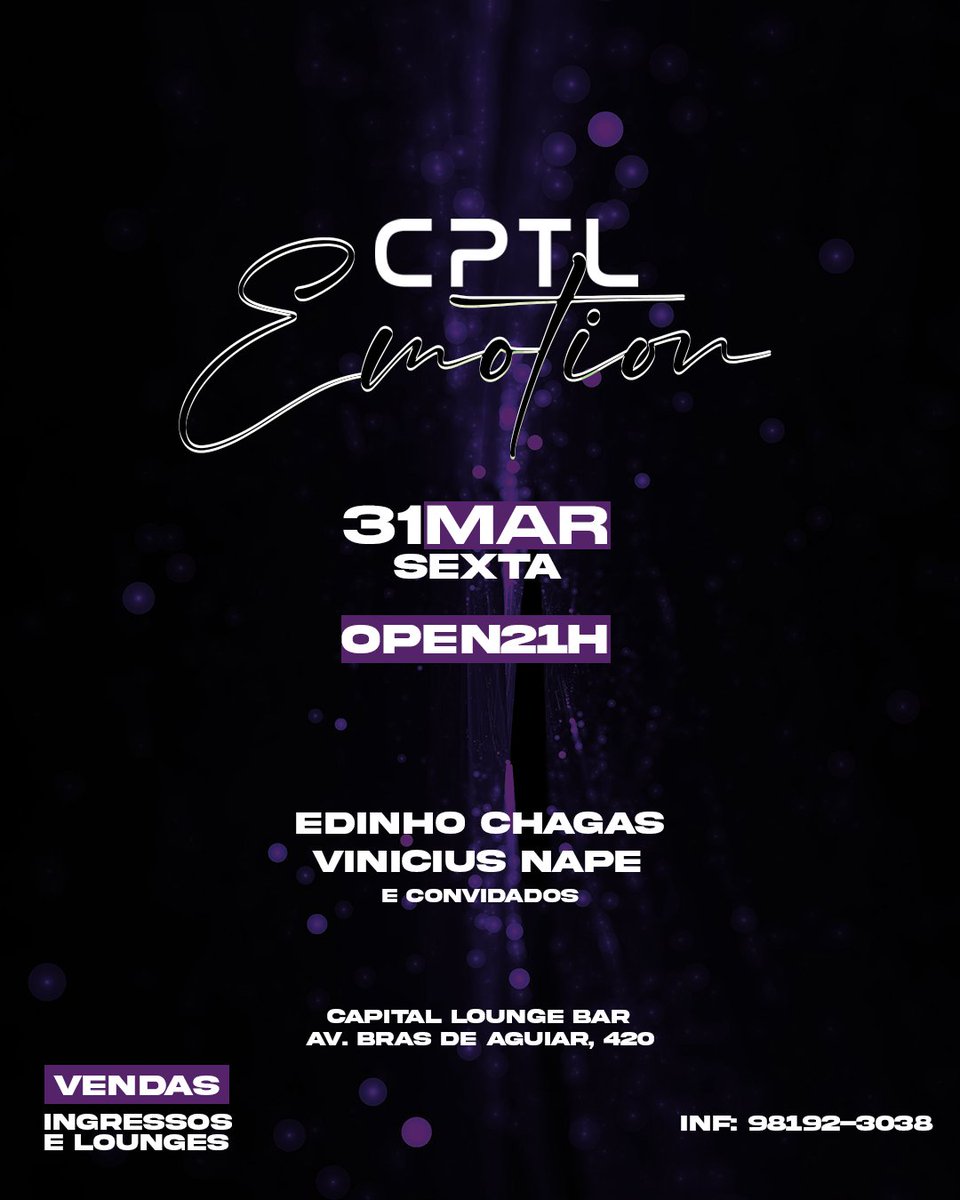 djviniciusnape's tweet photo. DIA 31/03 TEM CAPITAL LOUNGE https://t.co/mY1eh3foUS