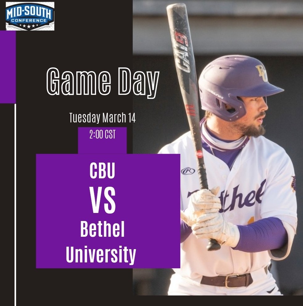 _BUbaseball's tweet photo. Game Day Wildcat Nation 😈😎
🕘- 2:00 CST
🏟- Mckenzie City Park
🆚️- @CBUBucs
📊- https://t.co/Mii9l0BxQH
#JYD #PurpleReign #BeatCBU https://t.co/JDsPPehWG2