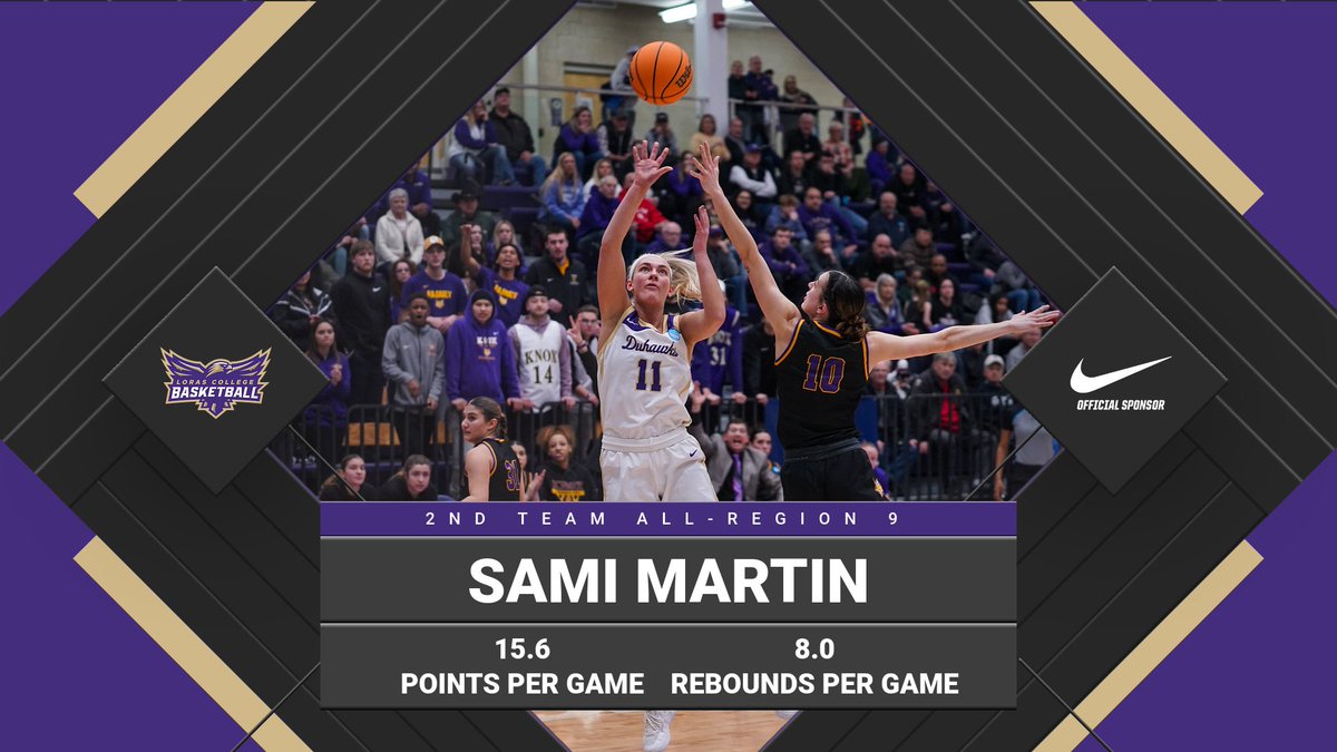 Congrats to <a href="/sami_martin15/">Sami Martin</a> on being selected #d3hoops All-Region!

2021 Rookie of the Year
2022 Third Team
2023 Second Team

Best is yet to come!