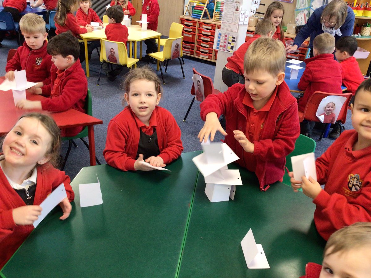 AslocktonSchool's tweet photo. Foundation loved the STEM Challenge Index Card Tower. The children had a chance to demonstrate their teamwork and leadership skills. Good job 👍 Foundation. Thanks Kirkby Woodhouse @Aspire_MAT for sharing our findings and evaluating our STEM challenge together on zoom too. https://t.co/hC1O630KGV
