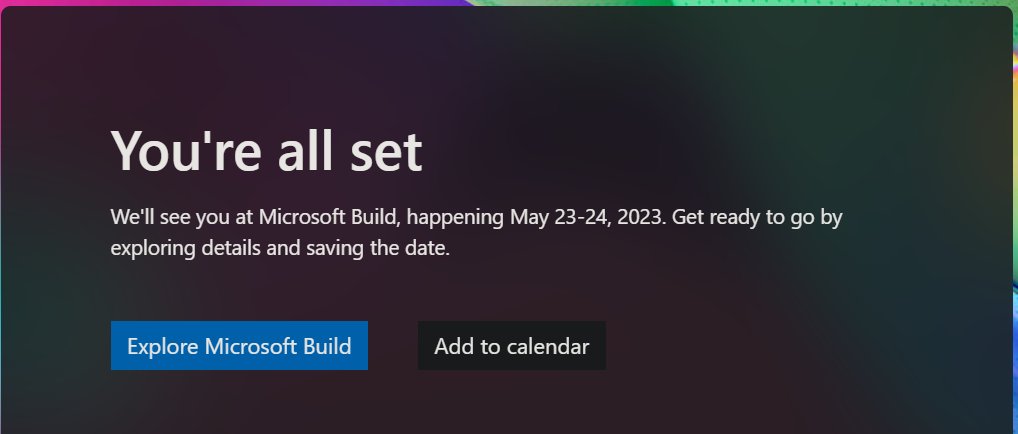 XenoPanther's tweet image. All registered for #Build2023 @_h0x0d_