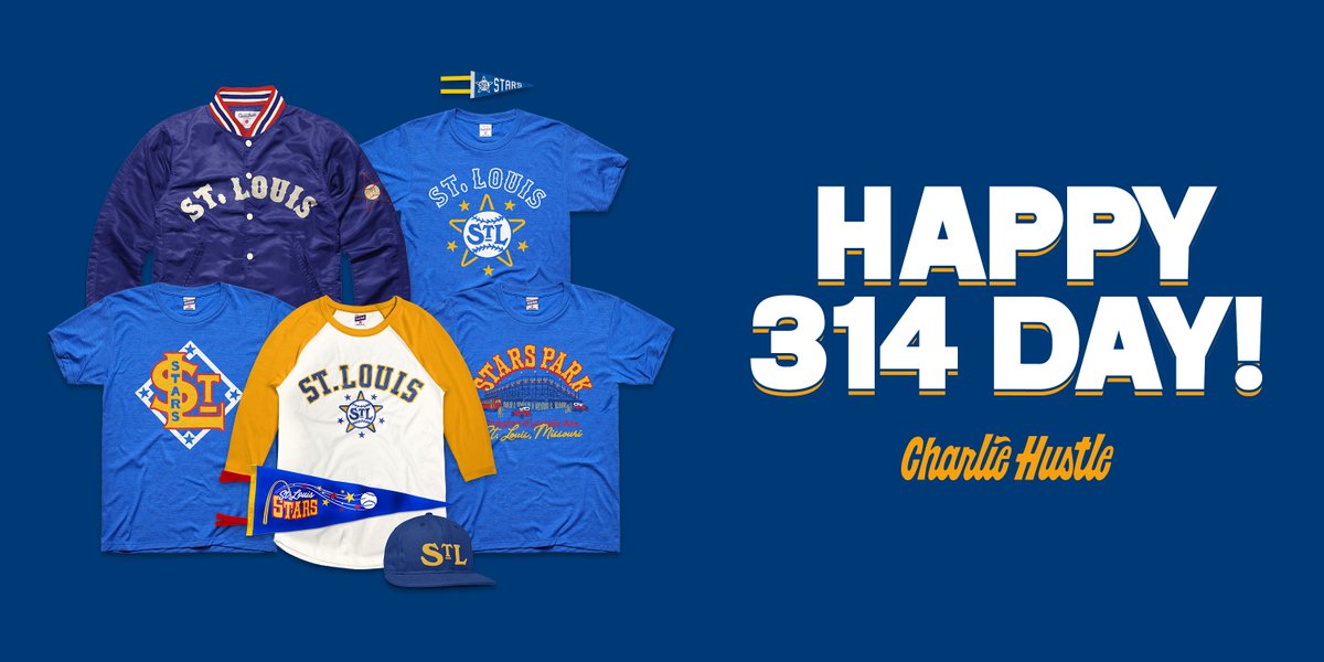 CharlieHustleCo's tweet photo. Happy #314Day to our STL fam! Today, we celebrate St. Louis and all its glory. Show off the love, hustle and history of STL with this 🔥 Stars gear!
SHOP NOW: https://t.co/TMAlEu47WT
#StLouis #STLStars #StLouisPride https://t.co/nS27ftZR3E
