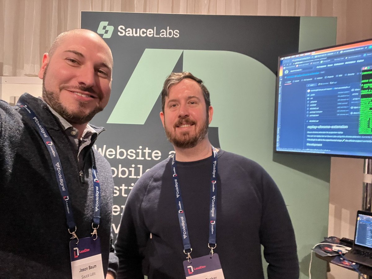 Finally getting to meet after sixth months of working together! We’re at #LeadDevNewYork the next two days. Come stop by and say hi! @saucelabs @TheLeadDev