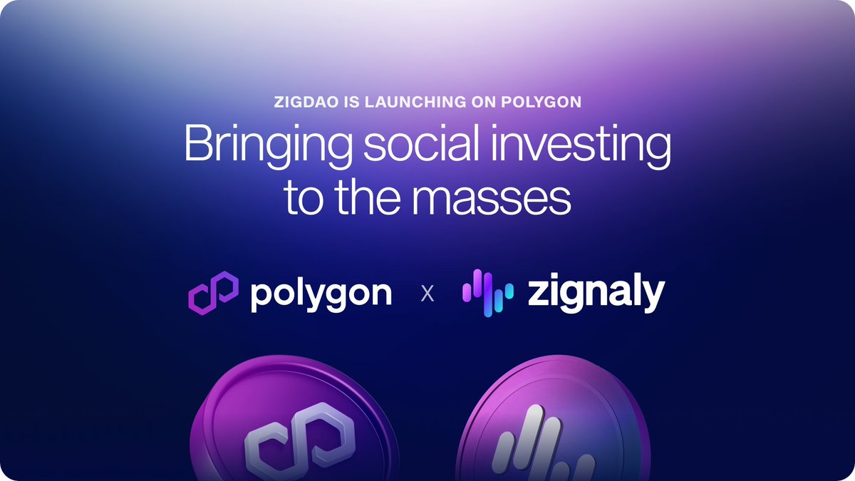 Excited to announce that @Zignaly & @oxPolygon join hands to bring Social Investing to the masses! Powered by #ZIG, ZIGDAO is launching #onPolygon, fuelling #Zignaly’s transition to a fully #decentralized model. @OxPolygonDefi #Polygon #Passiveincome #Defi