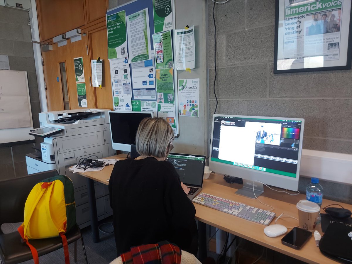 LVTV_UL's tweet photo. The #TreatyToday team are hard at work in the newsroom to make sure the bulletin is the best quality possible.

#LimerickVoiceTV #LVTV https://t.co/iD65URrr66
