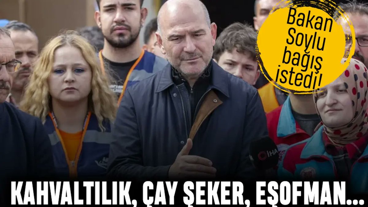 Halktan 'kahvaltılık, cay, şeker, terlik' isteyen Soylu, Saadet Partisi'nin deprem bölgesinde bulunan 10 bin kişilik aşevini kapatıyor..‼️
#AşevlerineDokunma