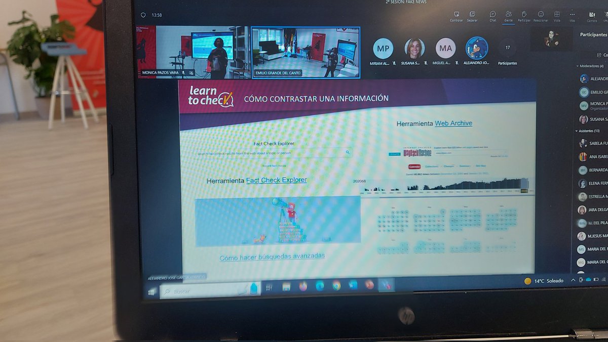 cfiebenavente's tweet photo. Hoy aprendemos a contrastar información y verificar noticias para evitar la desinformación
 @nereidacarrillo nos ayuda a verificar con herramientas de Internet a través del proyecto @learntocheck 
Analizar información científica 
#formaciónCyL @educacyl #innovaCyL https://t.co/aOeftbVMqh