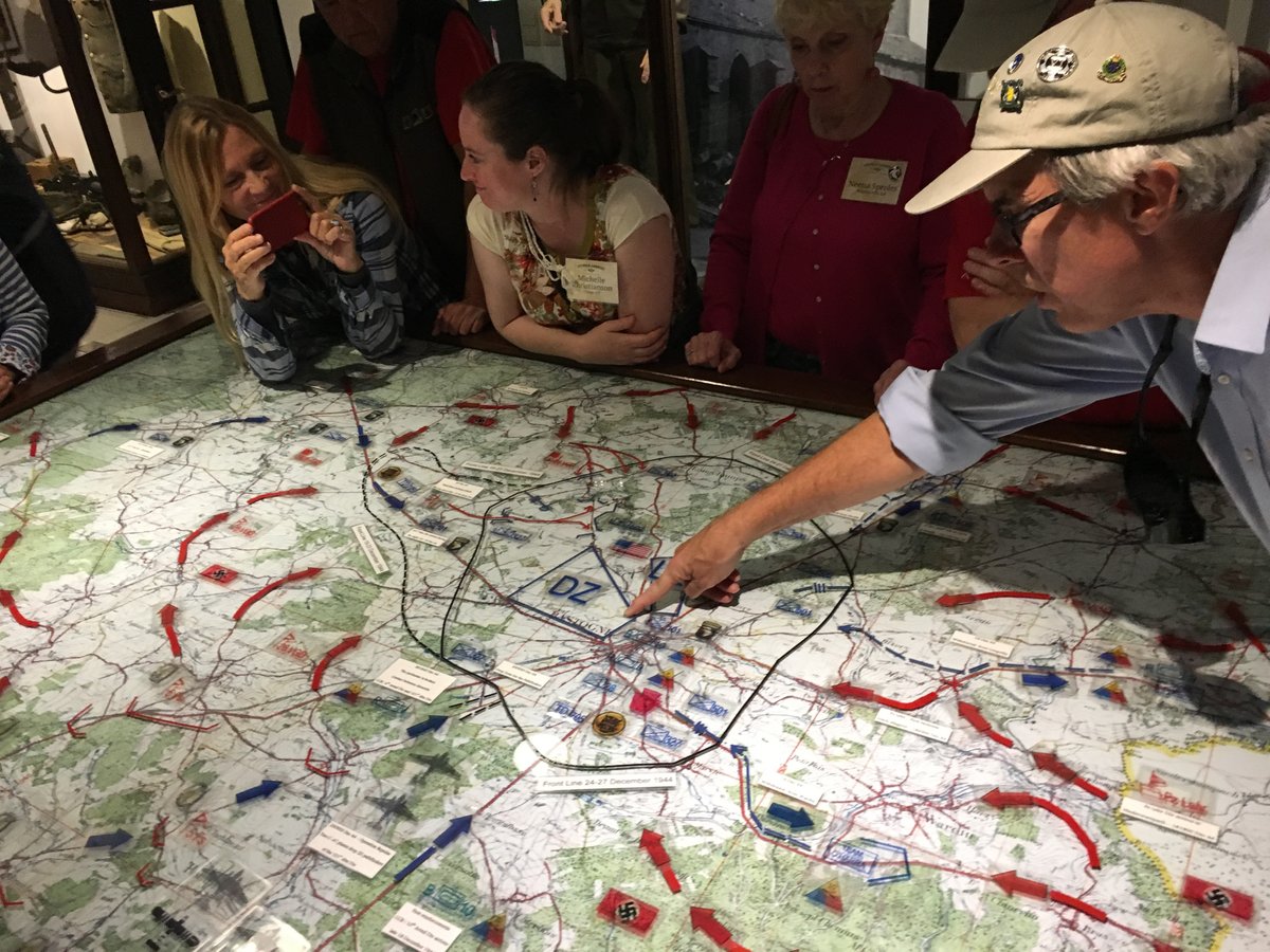 AmbroseTours's tweet photo. Master storyteller, Rick Beyer, explains the Ghost Army’s role in the Battle of the Bulge at the 101st Airborne Museum in Bastogne. Tour info: https://t.co/1lfGudkdRN
 #SAHT #1HistoricalTourCompany #GhostArmy #WWII #RickBeyer https://t.co/52BHIggK8g