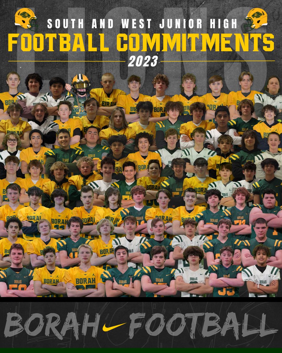 BorahFootball's tweet photo. Jr. High Commits for 2023 π―
@SouthBobcats @WestMustangsBSD
#BorahBoom #BorahTuff https://t.co/mH8pTAAoin
