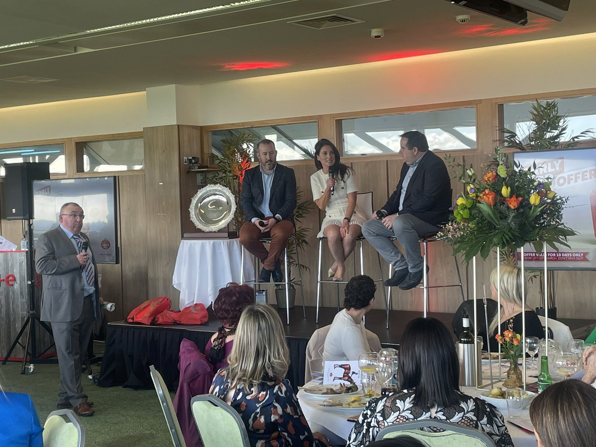 GalwayChamber's tweet photo. Thank you @Galway_Races for hosting us today. Very excited to hear all the plans for the Summer Festival. @LydonHouse never disappoints with the wonderful food! #GalwayRaces https://t.co/v5TegLKgdP