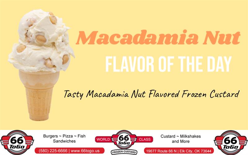 66Togo's tweet photo. March 14th FLAVOR OF THE DAY - MACADAMIA NUT 

Dine in or order online and have it shipped to all 50 States - https://t.co/vqpN0zCa5W

#MacadamiaNuts #FlavorOfTheDay #FrozenCustard #66ToGo #Route66 https://t.co/fGoCJvLbKq